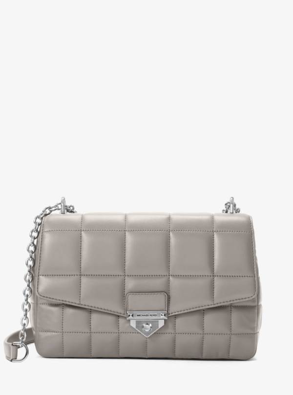 Damske Taška Cez Rameno Michael Kors SoHo Extra-Large Quilted Leather Siva - Kabelky Michael Kors Slevy | WJNFC-7952